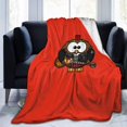 thumbnail image 1 of Fleece Blanket Owl Guitar Plush Throw Fuzzy Super Soft Reversible Microfiber Flannel Blankets 60"x50", 1 of 4