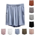 thumbnail image 1 of Jovati Sleep Shorts for Women, High Waist with Drawstring Closure, Modal Blend Fabric, Five Quarter Length, Relaxed Fit, Ventilated Loungewear, 1 of 6