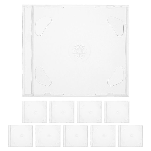 SHISUYAN 10pcs CD DVD Storage Boxes Plastic Case Replacement Disc Holder
