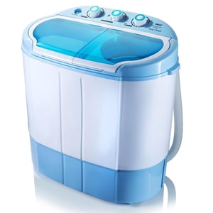 Pyle 2 en 1 Portable Compact Mini Machine de lavage de charge supérieure et unité de séchage de spin