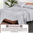 thumbnail image 3 of Ruvanti 100% Cotton Sheets - Crispy Cooling Percale Sheets For Twin Size Bed, Breathable & Durable Twin Sheet Set, 16 Inches Deep Pocket Sheets, Idiomatic Expression, 3 Pieces, 3 of 5