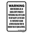thumbnail image 1 of SignMission A-1218-25135 12 x 18 Po Signe en Aluminium - Wisconsin Équin, 1 of 1