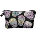 thumbnail image 1 of Femmes Sac Cosmétique Mode Impression Numérique Squelette Sac de Maquillage Sac de Toilette, 1 of 9