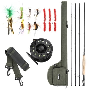 Fishing Case, Combo avec porte-filet et bobine 9' Et porter 10 Combo en bobine de mouches avec porte 20 Volées 28010-ta5 Lanru