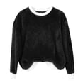thumbnail image 4 of Chandails d'Automne et d'Hiver Grande Taille pour Femmes, Chandail à Capuchon à Col Rond en Flanelle Uni à la Mode et Décontracté pour Femmes, Chandails à Capuchon Amusants, 4 of 4