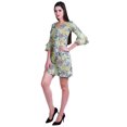 thumbnail image 3 of Moomaya Robe Courte Imprimée pour Femmes, Manches Évasées, Coupe Droite, Robes pour Femmes, Vêtements d'Été Décontractés, 3 of 6