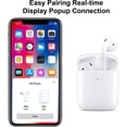 thumbnail image 2 of Airpods Charging Case Compatible for Airpods 1&2, Wireless Charger Replacement Case for Air Pod, 450mAh Battery with Bluetooth Pairing Sync Button, NO Earbuds Include, White, 2 of 6