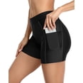 thumbnail image 1 of Charmo Women Swim Shorts with Pockets Solid Swim Board Shorts, 1 of 6