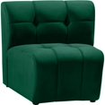 thumbnail image 3 of Meridian Furniture Limitless Fauteuil Modulaire en Velours Vert, 3 of 7