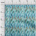 thumbnail image 1 of oneOone Cotton Silk Fabric Chevron Ikat Printed Fabric 1 Yard 42 Inch Wide, 1 of 4