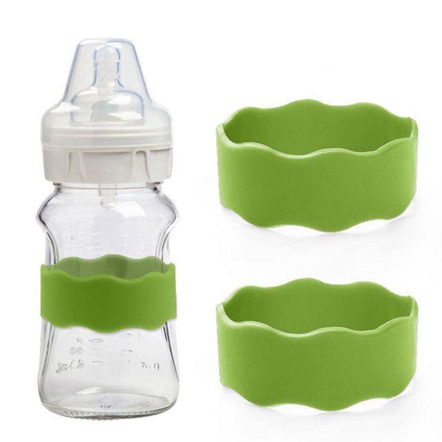 1PC Kids Snack Boxes For School Personalized Baby Bottle Labels For Daycare Water Bottle Name Bands Customized Engraved Silicone Baby Reusable Bottle Straps Labels For Cups School 2PCS Green