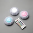 thumbnail image 3 of Merkury Innovations Multiglo Multicolor Puck Lights - 3-pack, 3 of 5
