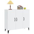 thumbnail image 2 of vidaXL Sideboard High Gloss White 90x34x80 cm Engineered Wood, 2 of 5
