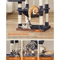 thumbnail image 3 of FEANDREA 56.3 Inches Cat Tree Tower, Scratching Post Plush Perch Hammock Condo, Smoky Gray UPCT15GYZ, 3 of 9