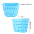 thumbnail image 3 of Blue Detachable Plastic Bike Basket for Kids Storage Use Durable Lightweight Water Resistant 1Pc, 3 of 8