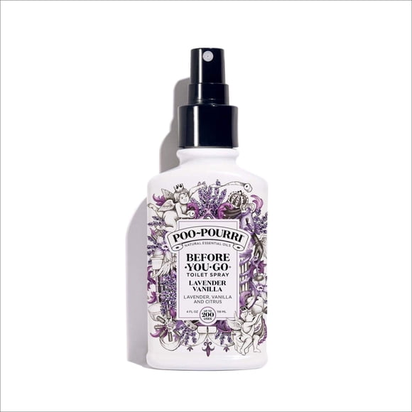 Poo-Pourri Vaporisateur de Toilette avant de Partir Bouteille de 4 oz, Parfum Lavande Vanille