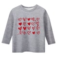 thumbnail image 4 of PMVFHDE Combinaisons Filles Hauts T-Shirt Fille T-Shirts Filles T-Shirts pour Fille T-Shirts Graphiques T-Shirts pour Fille Graphique T-Shirts de la Saint-Valentin pour Filles Imprimé Col Rond Fonctionnel Manches 3/4 T Gris,13-14 Ans, 4 of 4