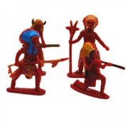 Bunblic 2x4x Simulation Tiny Cowboy People Miniature Indian Man Model Miniature Micro Landscape Indian Model Action Figures Indian Figures Playset Toy , 3 Pcs