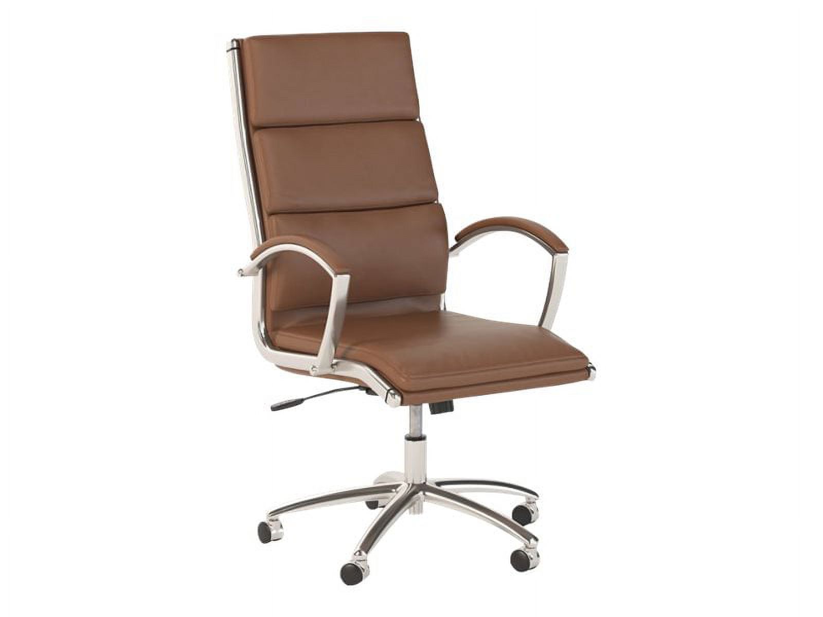 Bush Business Furniture Modelo High Back Leather Executive Office Chair, Saddle Leather