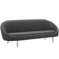 thumbnail image 2 of Modway Sublime Vertical Curve Back Performance Velvet Sofa in Gray/Gold, 2 of 9