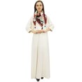 thumbnail image 3 of Bimba Robe Maxi pour Femme avec Foulard à Franges Boho Blanc Cassé Robes d'Été-10, 3 of 6