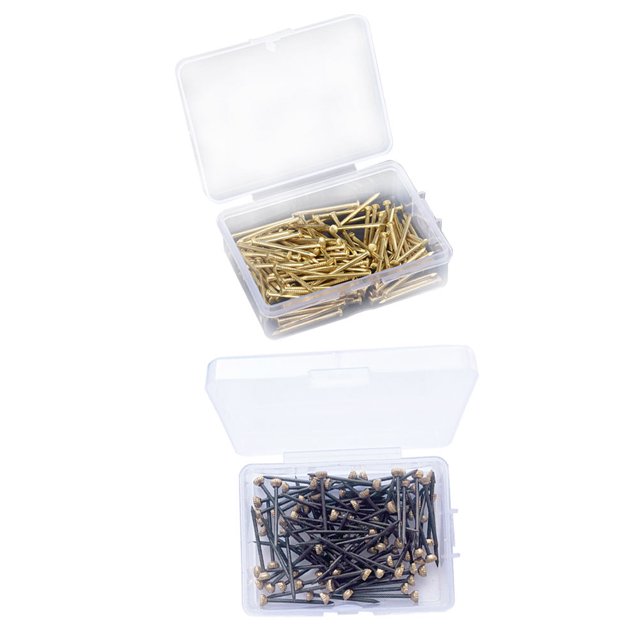 KAKOWELY 300Pcs Frame Metal Nails Picture Nails Wall Mounting Nails Iron Copper Head Steel For Home Use