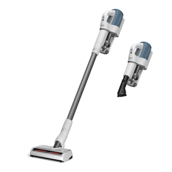 Miele Duoflex Vacuum Cleaner, Cordless and Bagless Multi-Use Flexible Stick Vacuum with Attachable MultiFloor Brush, in Brilliant White/Space Grey/Nordic Blue
