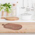 thumbnail image 3 of IH Casa Decor Acacia Wood Oval Serving Tray With Single Handle, 3 of 4