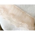 thumbnail image 1 of Stunning 1 Yard 3-Layer Pleated Tulle Lace Chiffon Fabric Ribbon Fringe Elastic Ruffle Trim Dress Collar Cuffs DIY Sewing Material, 5 Inches Width, Cream - Designed for unforgettable party accessories, 1 of 3
