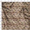 thumbnail image 4 of Soimoi Brown Poly Georgette Fabric Crow Bird Decor Fabric Printed BTY 42 Inch Wide, 4 of 6