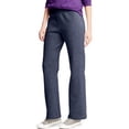 thumbnail image 2 of Hanes Womens ComfortSoft EcoSmart Open Leg Fleece Sweatpants, 2XL, Navy Heather, 2 of 2