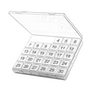 Large Monthly Pill Organizer 30 Days Portable Month Cases Box Pill J4G5 2 Easy Color Pill Open