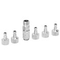 thumbnail image 2 of Kit de Connecteur à Libération Rapide d'Aérographe, Adaptateur d'Aérographe Set Antirouille Exquis Compact 6PCS Polyvalent en Acier Inoxydable pour l'Industrie, 2 of 8