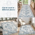 thumbnail image 2 of RUGKING Area Rug 2x3 Indoor Entryway Vintage Blue Print Carpet Distressed Chenille Thin Mat Foldable Non Slip Accent Rug for Kitchen Bathroom, 2 of 6