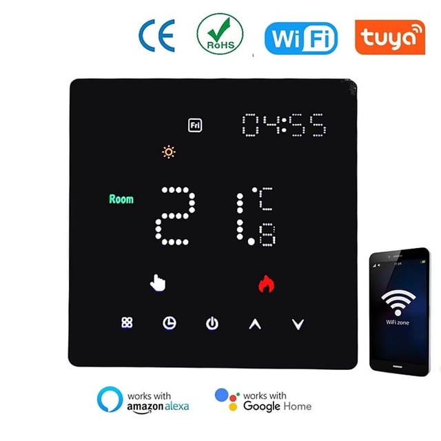 Tuya WIFI Temperature Controller Weekly Programmable Temperature Timing Setting Light