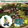 thumbnail image 2 of 7 Pcs Mini Statue de Nain Miniature Jardin de Fées Nains Fée Résine Extérieur U7V0, 2 of 8