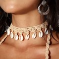 thumbnail image 4 of Kkkded Shell Necklace Ultralight Handmade Crochet Necklace - All - Match, Easy - wearing Choker for Women, 4 of 7