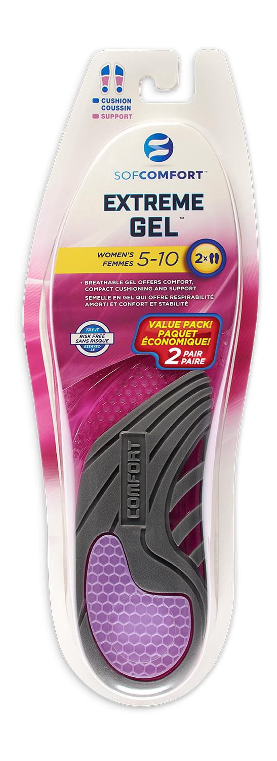 SofComfort Women's Extreme Gel Insoles - 2 Pair