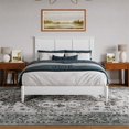 thumbnail image 2 of Charlotte Queen Solid Wood Low Profile Platform Bed in White, 2 of 13