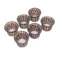 thumbnail image 4 of Tealight Holder, Exquisite Candlestick Mini Flowerpot Dustproof Brown Mosaic 6Pcs  For Wedding, 4 of 8