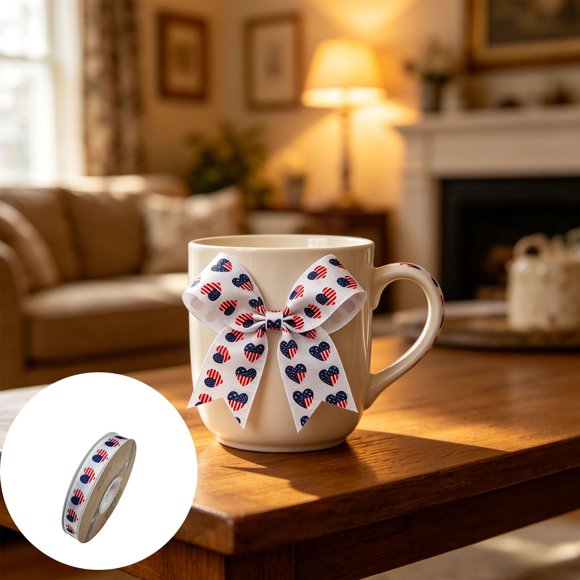 Weloille Independence Day Streamer 144.36 ft, 0.59 Inch Wide Patriotic Decor Streamer, for Independence Day Celebration, Parade, Patriotic Themed Party Decoration
