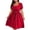 Red, variant on hotojiny Plus Size Dresses for Curvy Women Vintage Polka Dot Flowy A-Line Dress Elegant Puff Short Sleeve Tie Waist Cocktail Dress