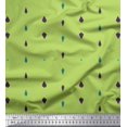 thumbnail image 1 of Soimoi Green polyester Crepe Fabric Butidar Jamdani Print Sewing Fabric Yard 52 Inch Wide, 1 of 1