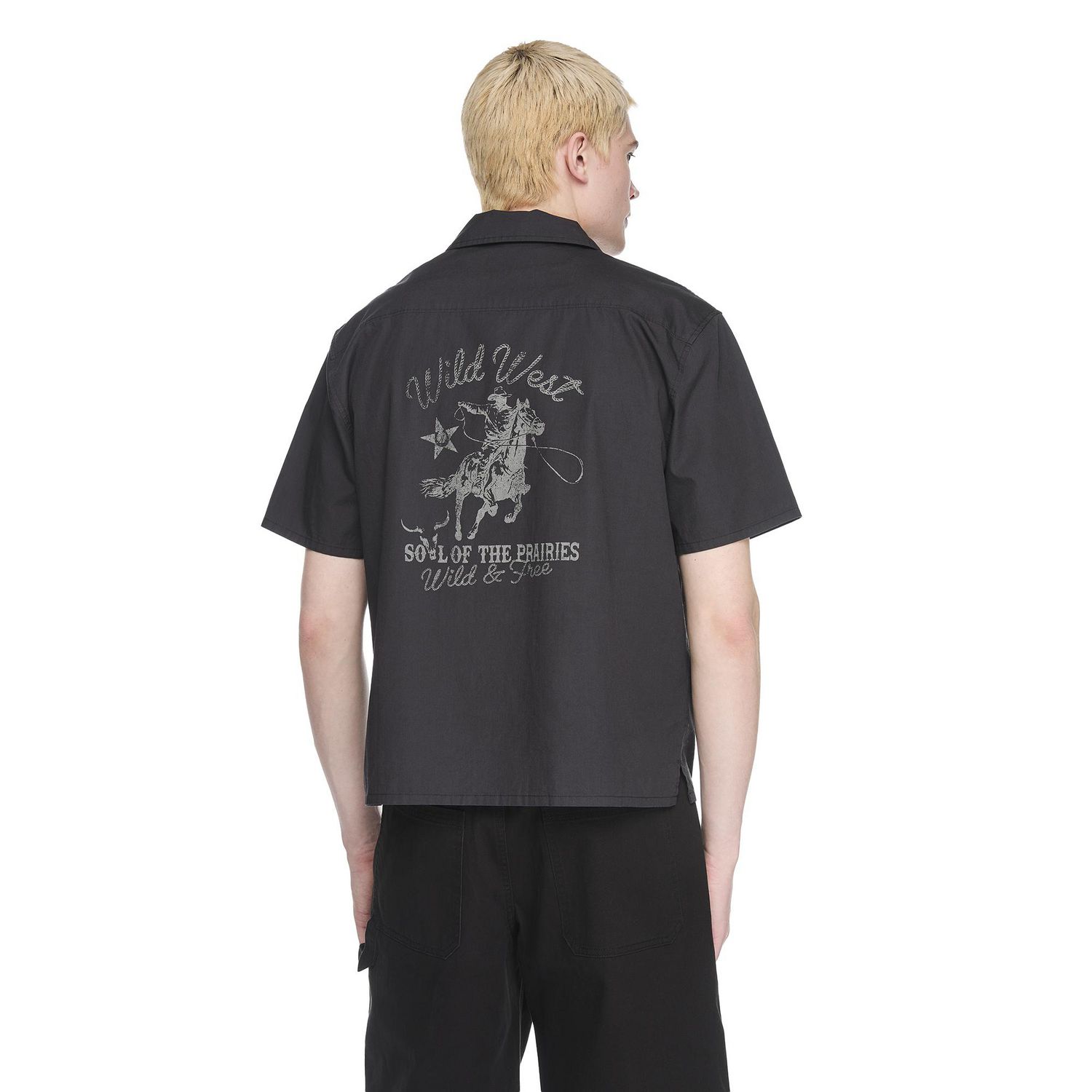 No Boundaries Men's Short Sleeve Mechanic Shirt