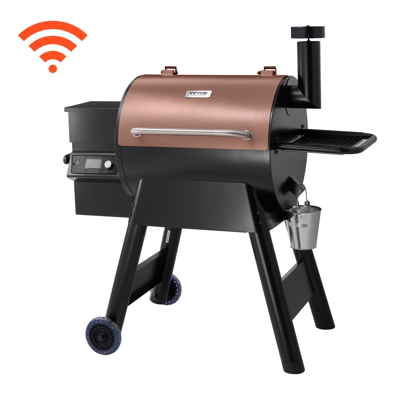 VEVOR Wood Pellet Grill Smoker Outdoor Electric BBQ Grills 575 Sq.in Cook Area