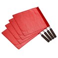 thumbnail image 1 of Unique Bargains Football Linesman Referee Flag Stainless Steel Pole Sponge Grip, Red 4 Pack, 1 of 5