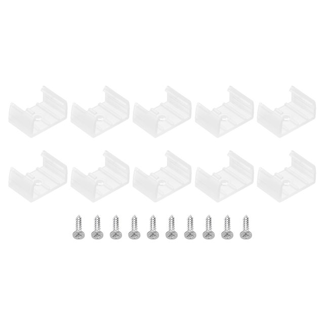 Unique Bargains LED Strip Light Clips, 40 Pack Mounting Bracket Fixing Clip Plastic Clamp for 18mm-20mm Light Cable Translucent