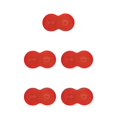 thumbnail image 1 of Maytalsory Easy To Clean Pet Mat Variety Of Styles Dog Accessory Safe And Non-toxic Red 5Set, 1 of 6