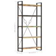 thumbnail image 4 of vidaXL 5-Tier Industrial Adult Bookcase - 90x30x180 cm - Solid Reclaimed Wood, 4 of 6