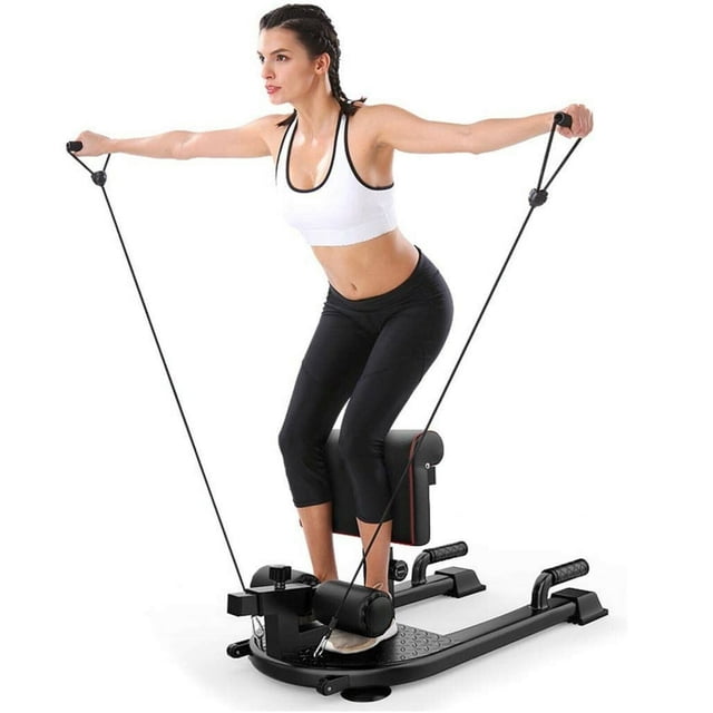 GymPros Sissy Squat Réglable Multifonction Squat Profond 8 en 1 Machine d'Exercice, Exerciseur de Jambe Entraînement Physique Rehausseur Assis Entraînement de Force Abdominale Entraînement à Domicile Entraînement Abdominal Entraîneur Abdominal 2X Poignées d'Exercice
